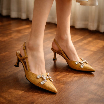 Zofia Stone Croc Heel