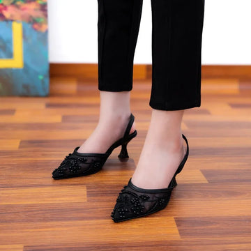 Zara Embroidery Slingback Heel