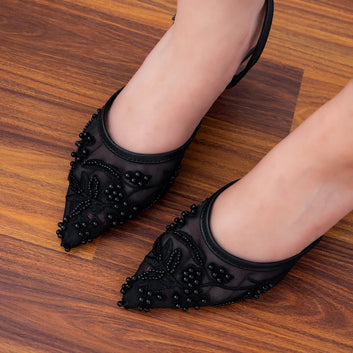 Zara Embroidery Slingback Heel